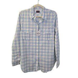 NWT UNTUCKit Santa Marzi Plaid Long Sleeve Button Down Shirt Size 4